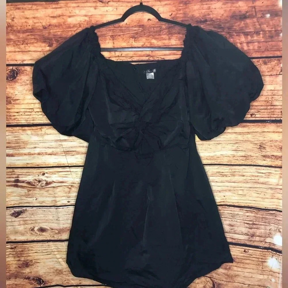 Puff Sleeve Taffeta Dress size XL - Picture 12 of 13